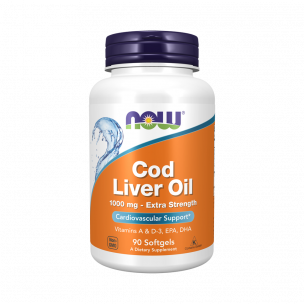 NOW Cod Liver Oil 1000 mg, 90 капсул