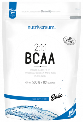 Nutriversum BCAA 2:1:1, БЦАА 2:1:1, 500 грамм