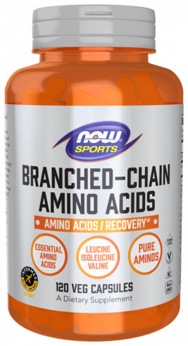 NOW Branched Chain Amino Acids, БСАА, 120 капсул