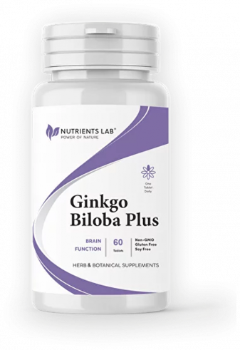 Nutrients lab Ginkgo Biloba Plus, Гинкго Билоба Плас, 60 таблеток