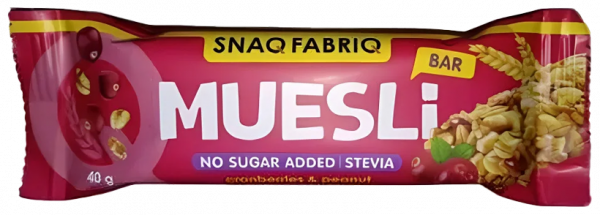 Snaq Fabriq Muesli Мюсли-батончик, 40 грамм