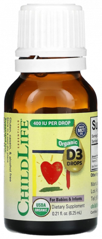 ChildLife Liquid Vitamin D3, 6,25 мл